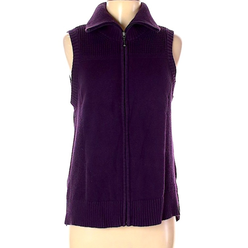 Christopher & Banks Cotton Collared Vest